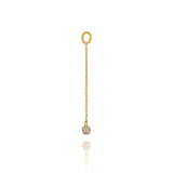 Chain Pavé Diamond Hoop Charm