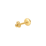 Triple Sphere Flat Back Stud