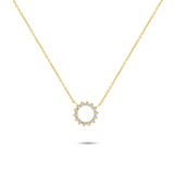 Open Circle Diamond Necklace