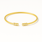 Diamond Bezel Open Bangle