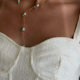Turquoise Lariat Necklace