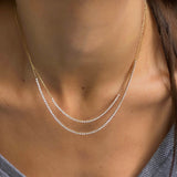 Diamond Half Tennis Necklace