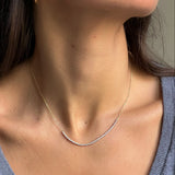 Diamond Half Tennis Necklace