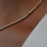 Diamond Tennis Necklace 2.0mm – HRD Certified
