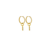 Quadruple Diamonds Hoop Charm