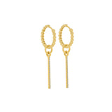 Pavé Diamond Bar Hoop Charm
