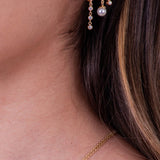 Triple Diamond Drop Earrings