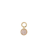 Pavé Diamond Round Hoop Charm