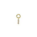 Quadruple Diamonds Hoop Charm