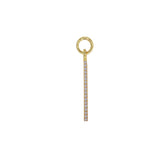 Pavé Diamond Bar Hoop Charm