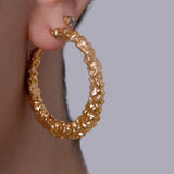 Bold Hammered Hoops