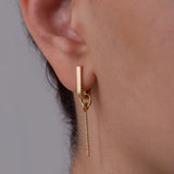 Pavé Diamond Bar Hoop Charm