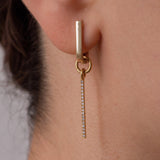 Pavé Diamond Bar Hoop Charm