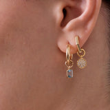 Pavé Diamond Round Hoop Charm