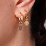 Pavé Diamond Round Hoop Charm
