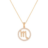 Halo Zodiac Sign Diamond Pendant