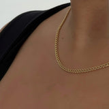 Flat Curb Chain Necklace