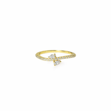 Dual Teardrop Diamond Ring