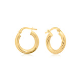 Chunky Twisted Tube Hoops