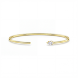 Pear Diamond Open Bangle