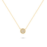 Pavé Diamond Round Necklace