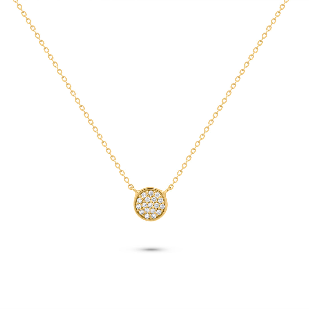 Pavé Diamond Round Necklace Ciel 0116