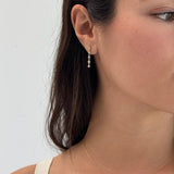 Quintuple Diamond Bezel Stud Earrings