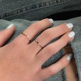 Thin Diamond Distance Ring