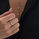 Pear Diamond Pavé Wave Ring