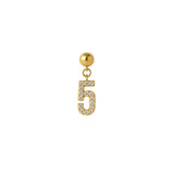 Diamond Number Slide Charm