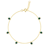 Malachite Drop Anklet