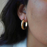 Chunky Sliced Tube Hoops 25mm