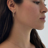 Quintuple Diamond Bezel Stud Earrings