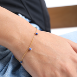 Lapis Lazuli Drop Bracelet