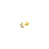 Diamond Crescent Flat Back Stud