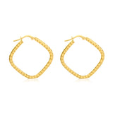 Textured Square Hoops