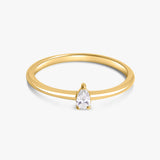 Pear Solitaire Diamond Ring