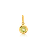 Green Peridot Round Pendant