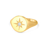 Stardust Diamond Signet Ring