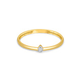 Pear Bezel Diamond Ring