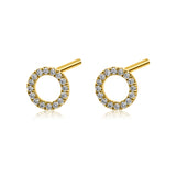 Open Circle Diamond Pavé Stud