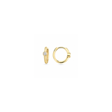 Diamond Bezel Huggie Hoops