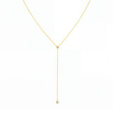 Double Diamond Lariat Necklace