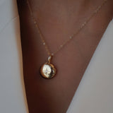 Round Stardust Diamond Locket Pendant