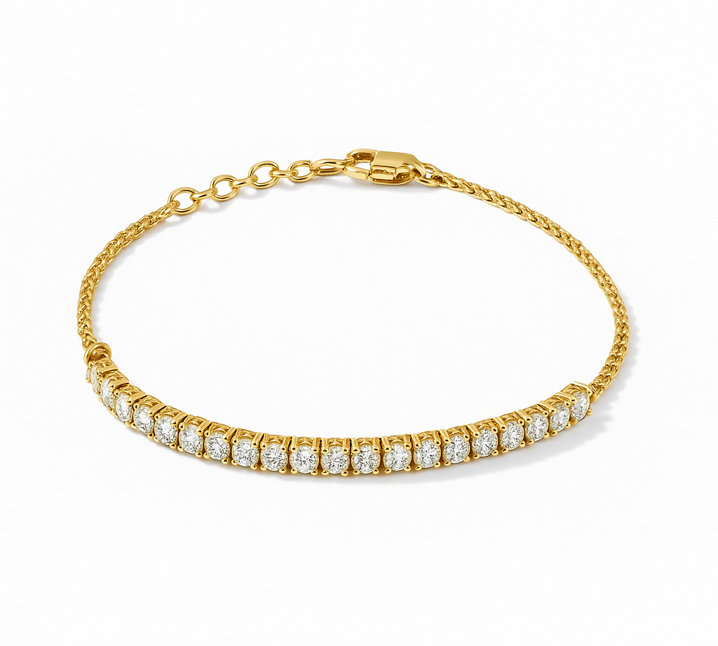 Diamond Half Tennis Bracelet 2.5mm - HRD Antwerp Certified