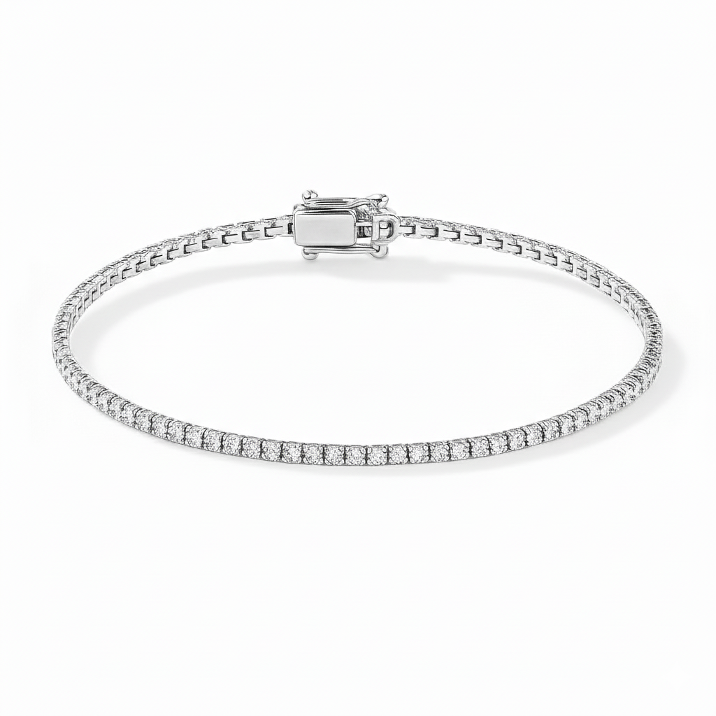 Diamond Tennis Bracelet 1.5mm - HRD Antwerp Certified