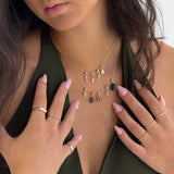 Emerald cut Smoky Quartz Slide Charm