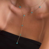 Turquoise Lariat Necklace