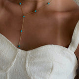 Turquoise Lariat Necklace