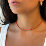 Coral Aperol Spritz Necklace